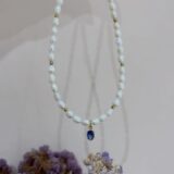 ΚΟΛΙΕ ΜΟΝΟΠΕΤΡΟ ΜΕ ΜΠΛΕ ZIRCON & ΜΑΡΓΑΡΙΤΑΡΙΑ ΤΟΥ ΓΛΥΚΟΥ ΝΕΡΟΥ