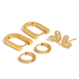 EARRINGS SET ΑΠΟ ΑΝΟΞΕΙΔΩΤΟ ΑΤΣΑΛΙ