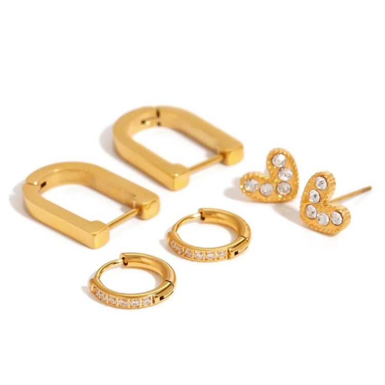 EARRINGS SET ΑΠΟ ΑΝΟΞΕΙΔΩΤΟ ΑΤΣΑΛΙ