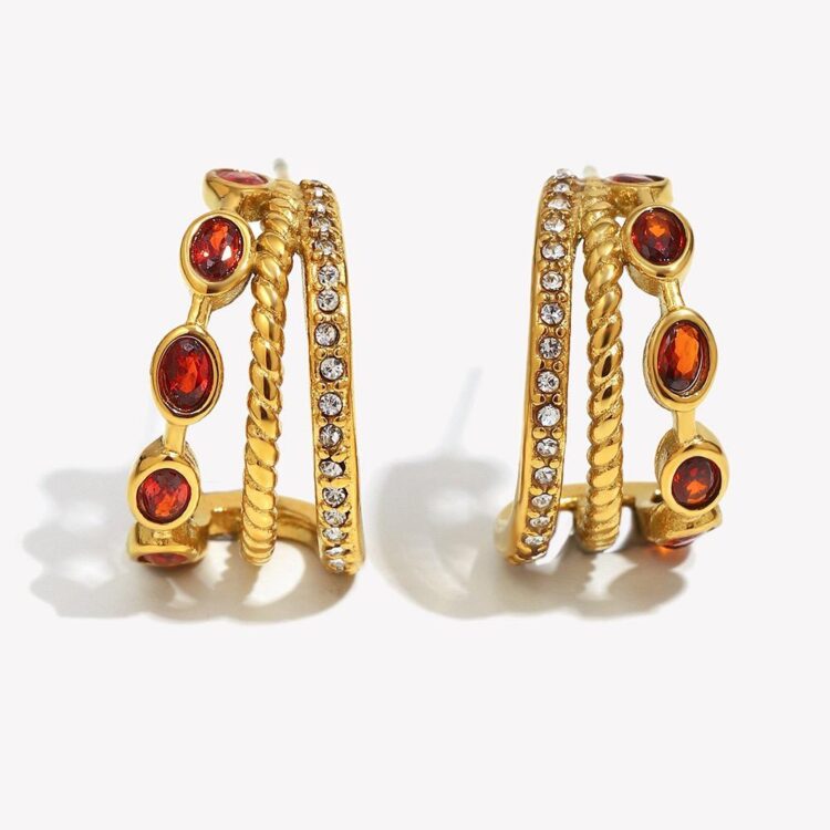 ΣΚΟΥΛΑΡΙΚΙΑ GLAM IN RED ΑΠΟ ΑΝΟΞΕΙΔΩΤΟ ΑΤΣΑΛΙ