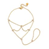 ΒΡΑΧΙΟΛΙ - ΔΑΧΤΥΛΙΔΙ GOLDEN GLAM ΑΠΟ ΑΝΟΞΕΙΔΩΤΟ ΑΤΣΑΛΙ
