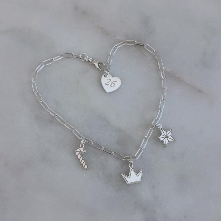 ΒΡΑΧΙΟΛΙ ΓΟΥΡΑΚΙ 2026 ΑΠΟ ΑΣΗΜΙ 925 ΜΕ 3 CHARM