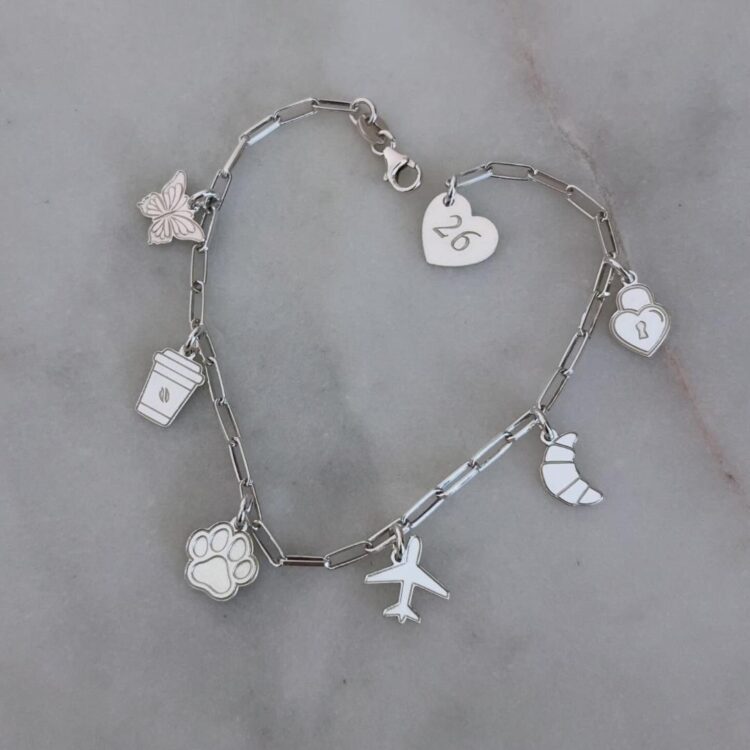 ΒΡΑΧΙΟΛΙ ΓΟΥΡΑΚΙ 2026 ΑΠΟ ΑΣΗΜΙ 925 ΜΕ 6 CHARM