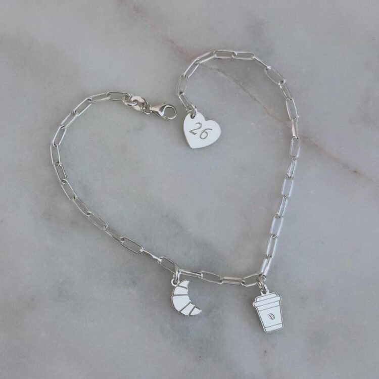 ΒΡΑΧΙΟΛΙ ΓΟΥΡΑΚΙ 2026 ΑΠΟ ΑΣΗΜΙ 925 ΜΕ 2 CHARM