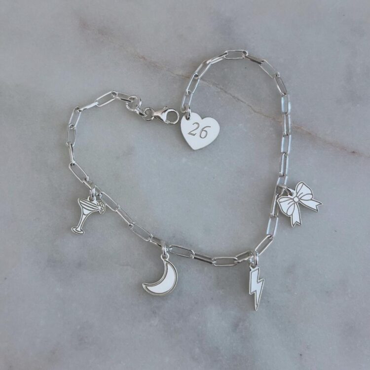 ΒΡΑΧΙΟΛΙ ΓΟΥΡΑΚΙ 2026 ΑΠΟ ΑΣΗΜΙ 925 ΜΕ 4 CHARM