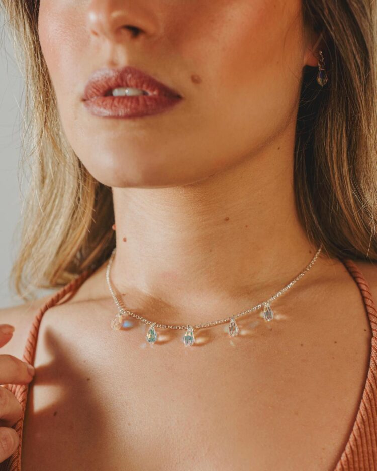 ΚΟΛΙΕ ΜΕ ΚΡΥΣΤΑΛΛΙΝΕΣ ΣΤΑΓΟΝΕΣ ΑΠΟ ΑΣΗΜΙ 925