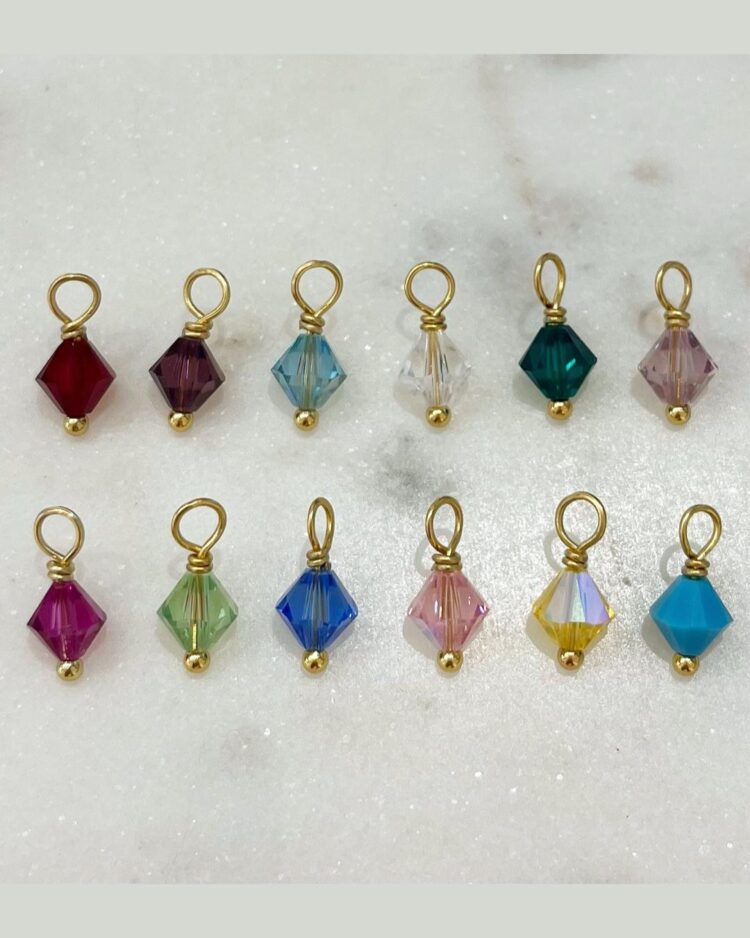 CHARMS ΜΕ ΛΙΘΟΥΣ ΓΕΝΝΗΣΗΣ ΑΠΟ ΑΣΗΜΙ 925